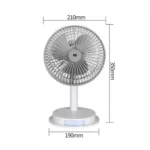 Dp 7627 (4000mAh Rechargeable Portable Usb Fan With Led Light) - Image 2