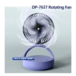 Dp-7637 Rechargeable Fan - Automatic Rotate System-8000 mAh Battery Long Time Backup. - Image 2