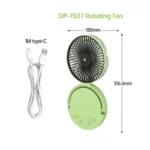 Dp-7637 Rechargeable Fan - Automatic Rotate System-8000 mAh Battery Long Time Backup. - Image 3