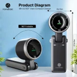 Turbo Frost Mini Portable Fan – Powerful Rechargeable USB Fan with 100 Speeds & Digital Display